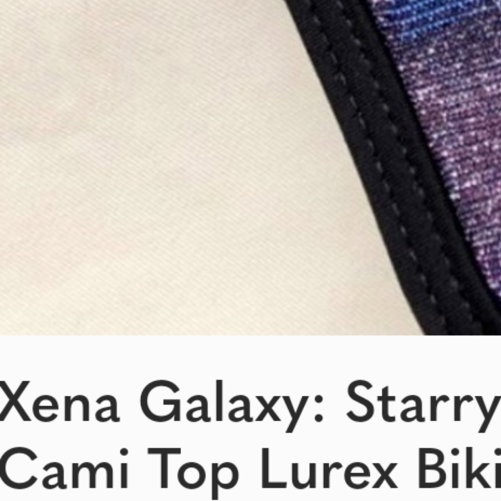 Women’s H.P.Galaxy Starry Night Lurex high-waist bottom cami top Bikini - Picture 9 of 11